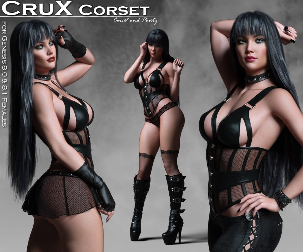 CruX Corset for Genesis 8.0 and 8.1 Females