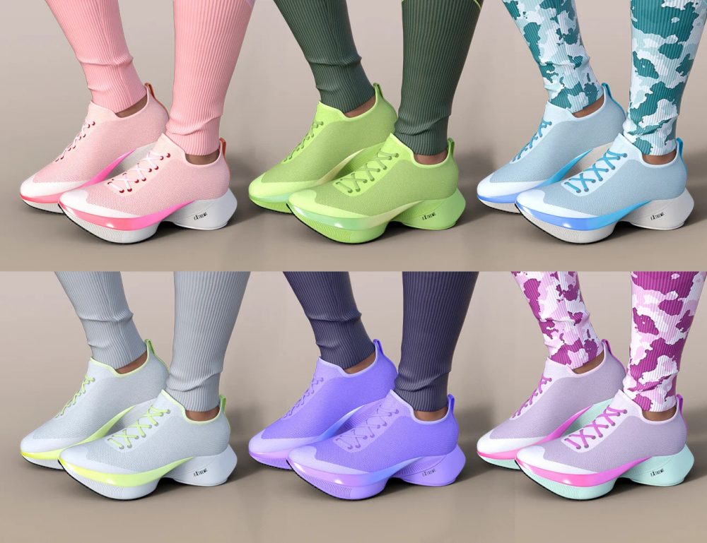 Active Training Sneakers for Genesis 8.1 Females