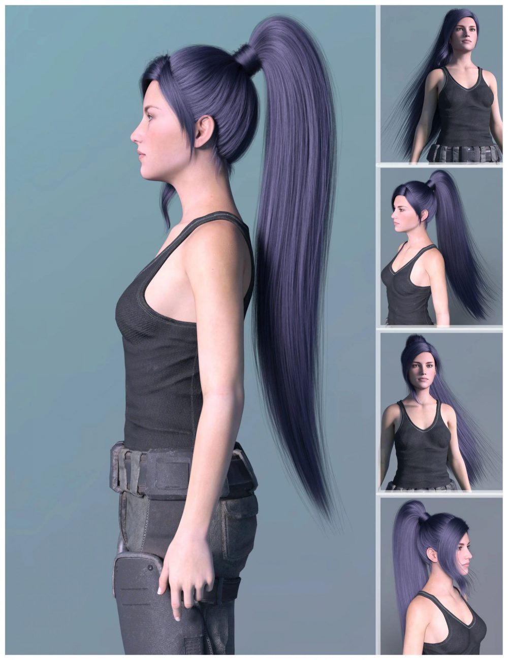 Barbara Hair for Genesis 8 and 8.1 Females