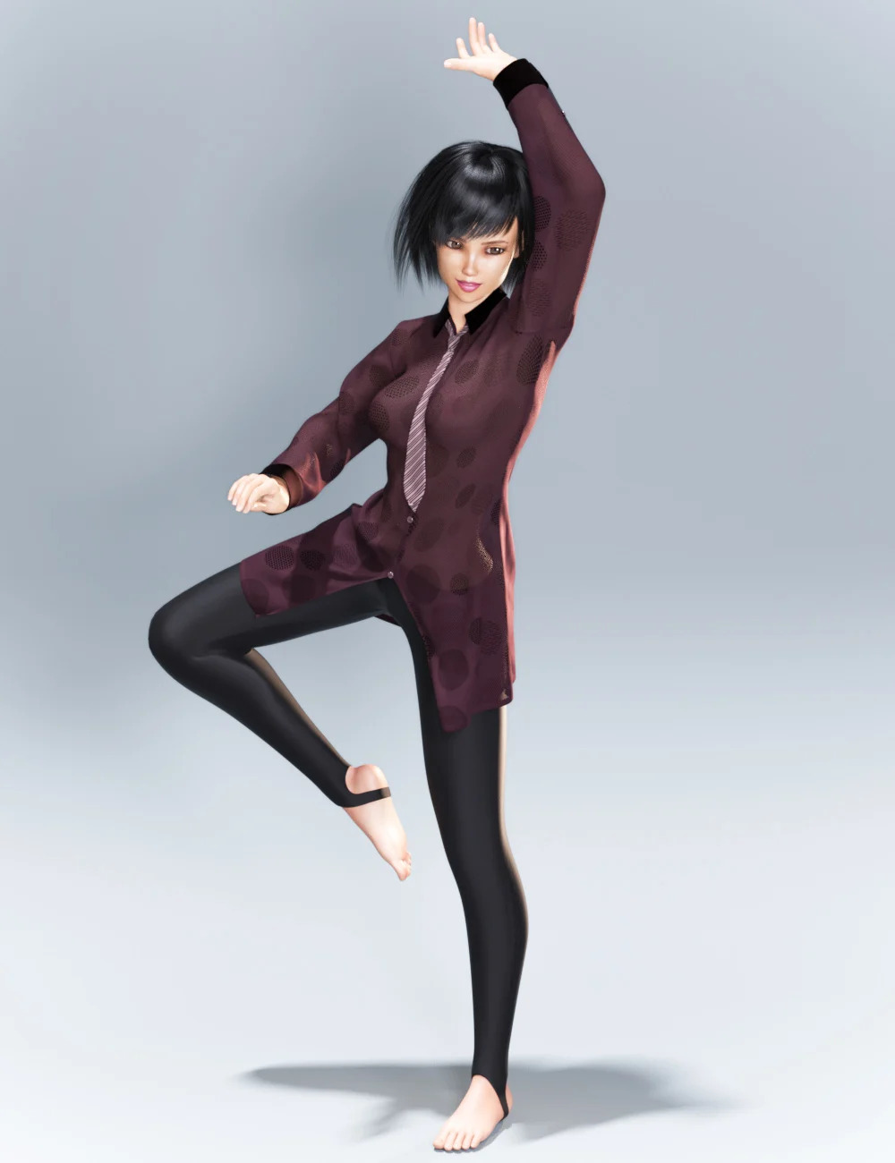 dForce Long Shirt Outfit for Genesis 8 and 8.1 Females