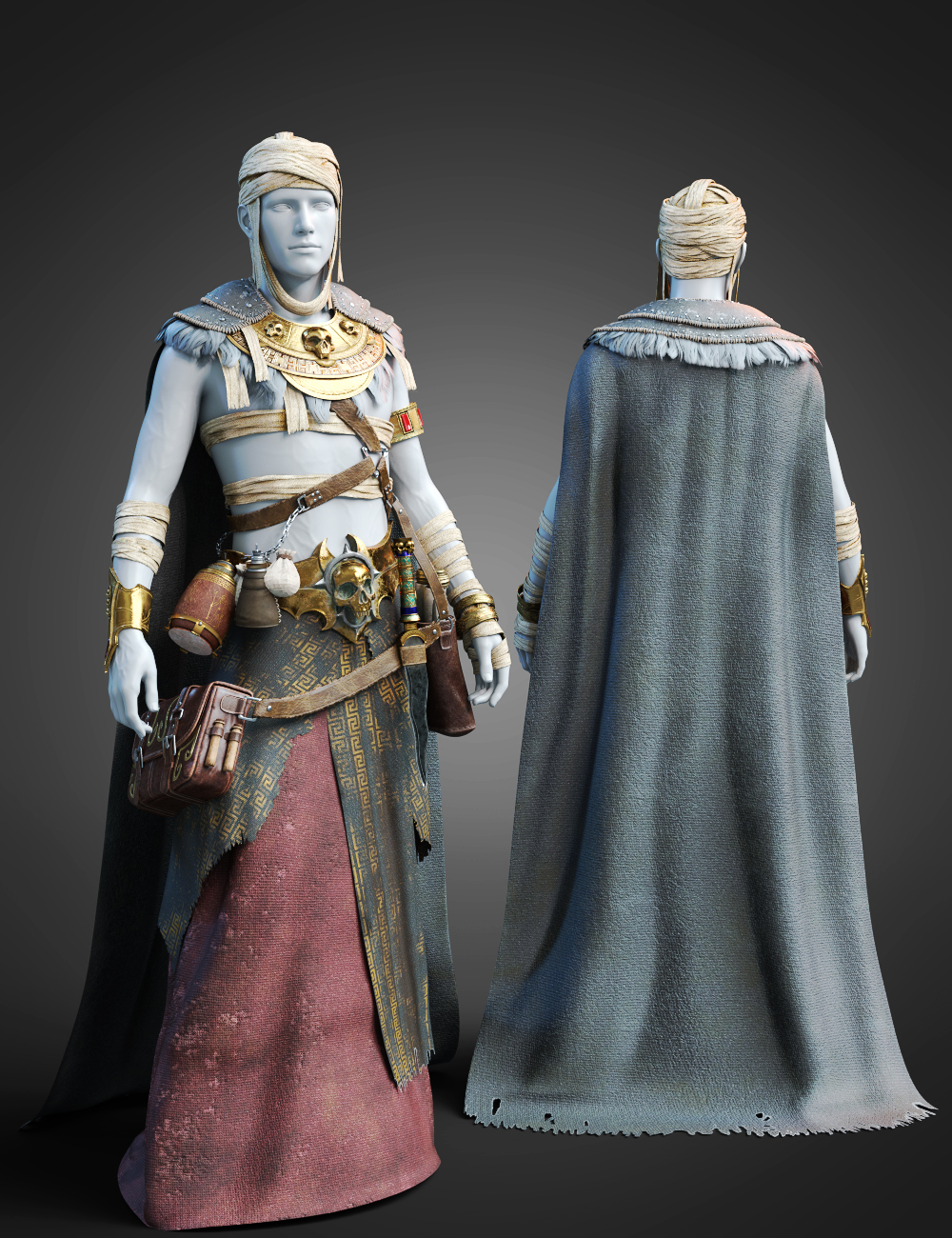 dForce Necromancer Outfit for Genesis 8.1 Male