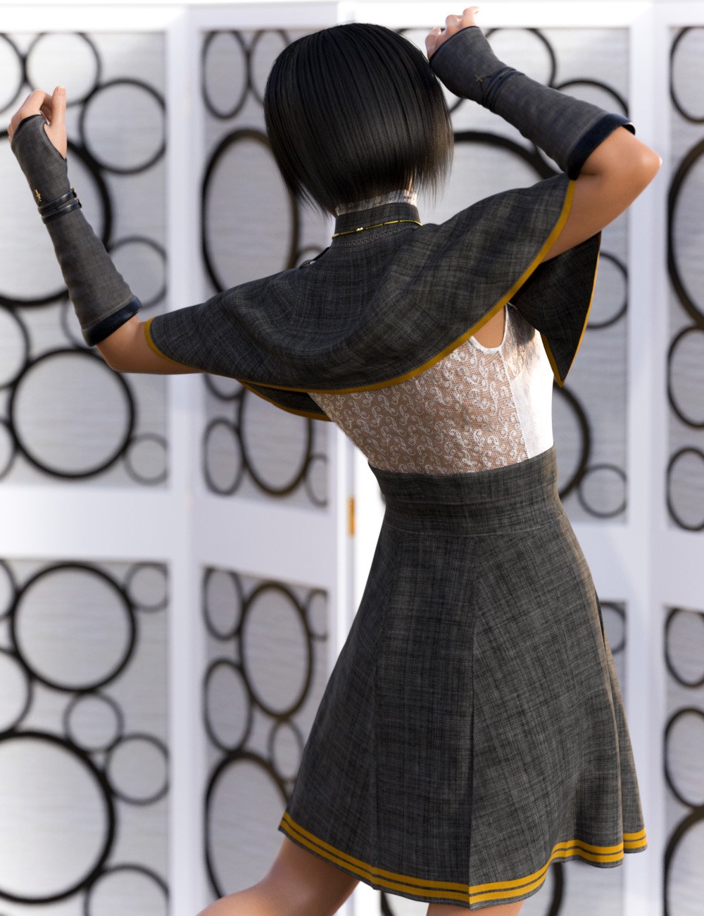 dForce Stylish Cleric Outfit for Genesis 8 Females