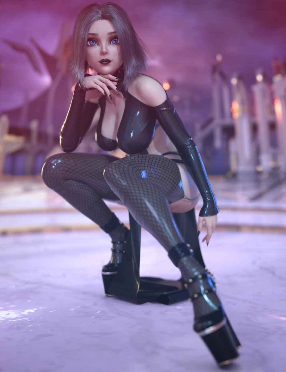 dForce Luna Dress Outfit for Genesis 8 and 8.1 Females
