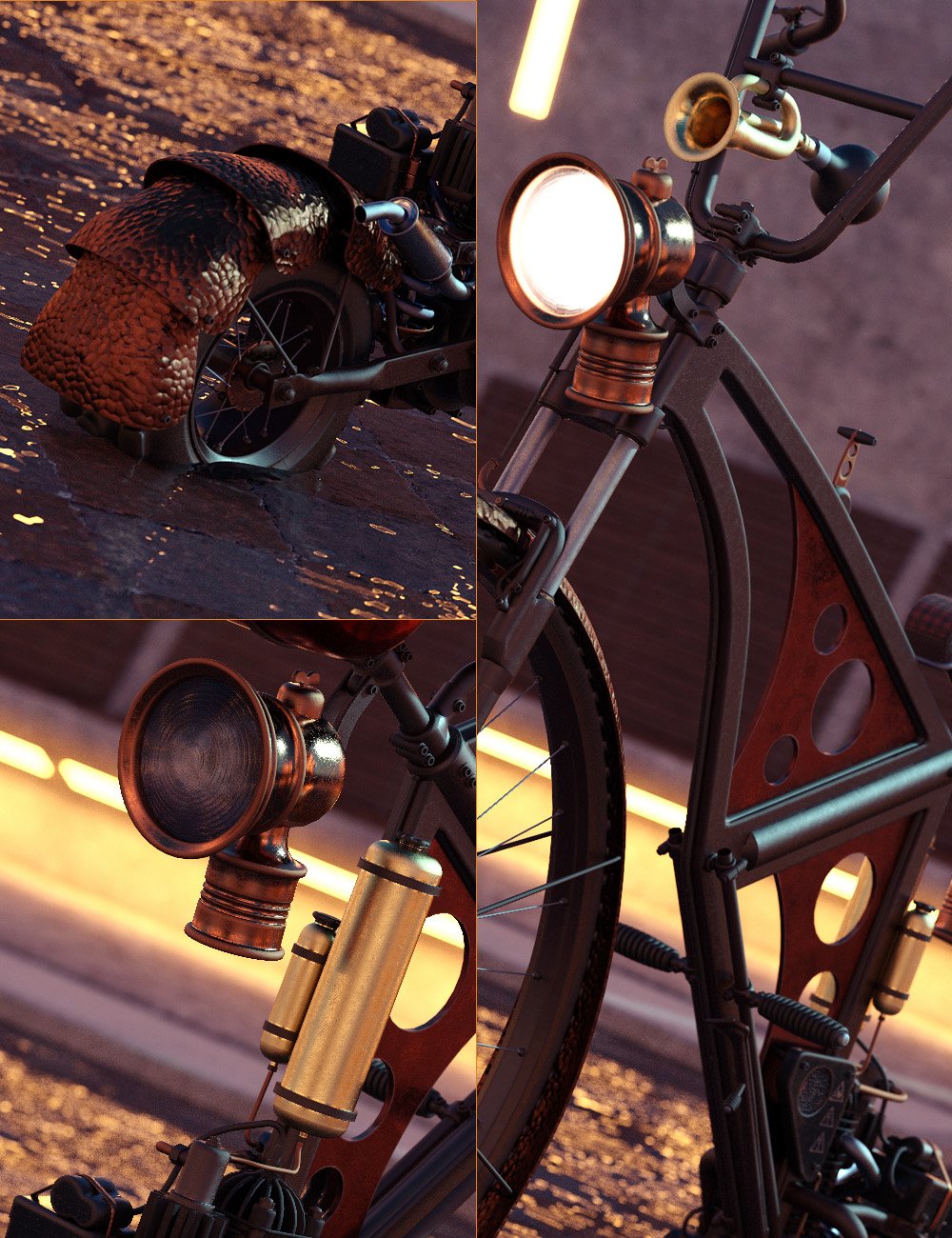 Steampunk Penny-farthing Bike