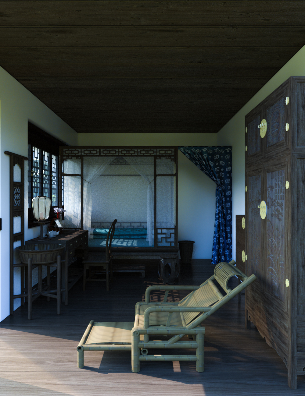 Ancient Chinese Bedroom