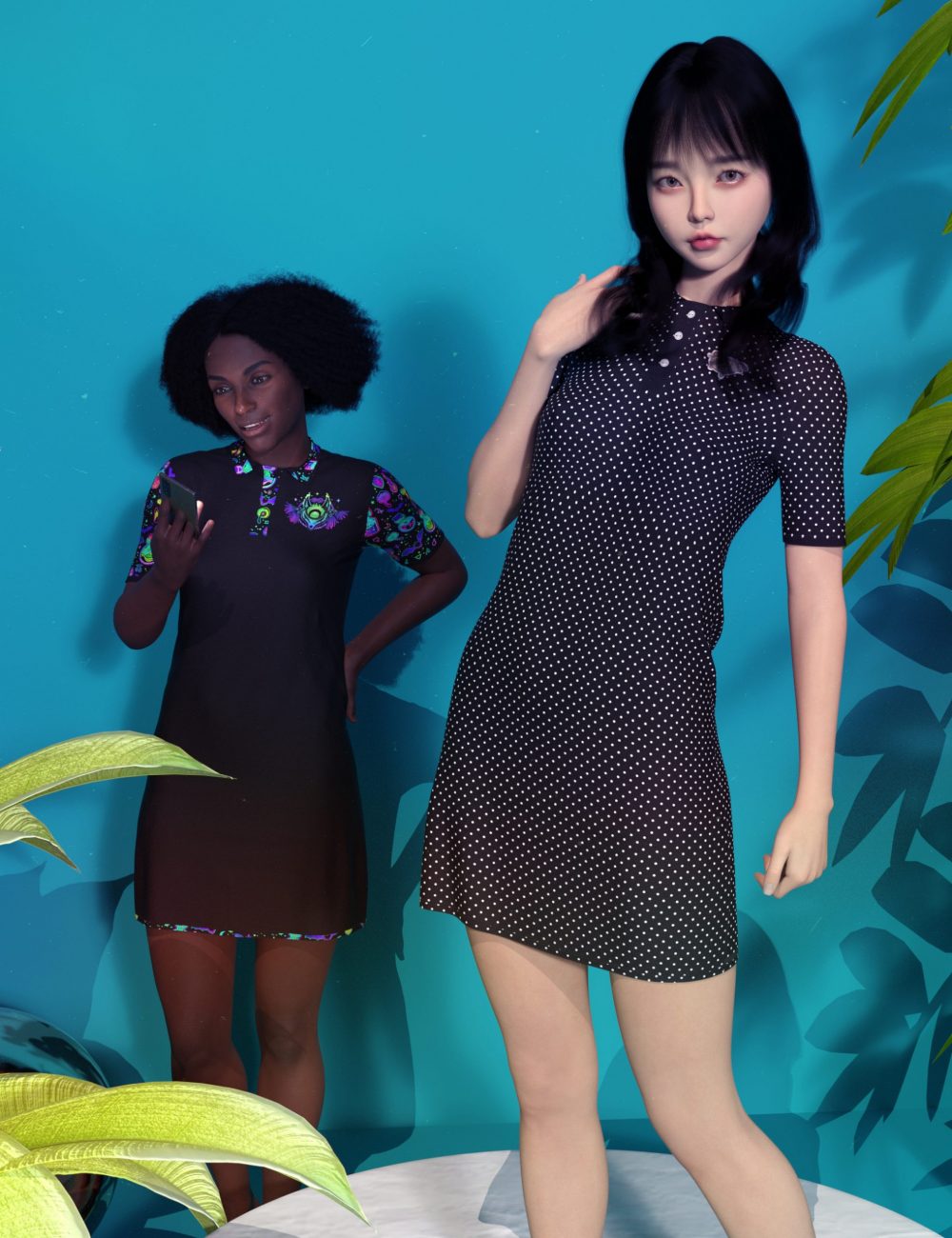 dForce Aranka Polo Dress for Genesis 8 Females