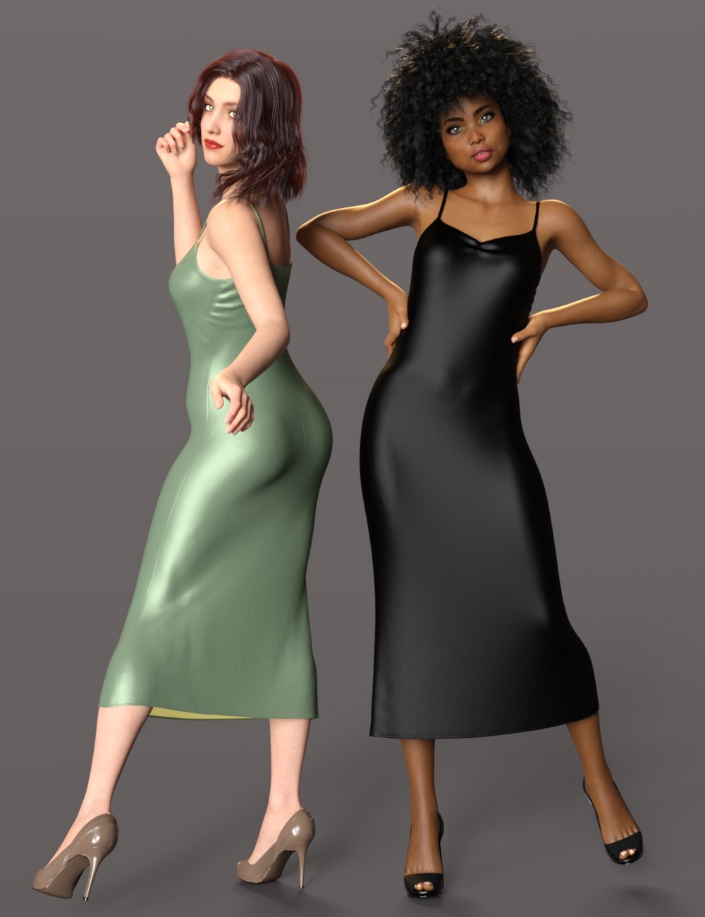 dForce Summer Cocktail Slip Dress for Genesis 8 and 8.1 Females