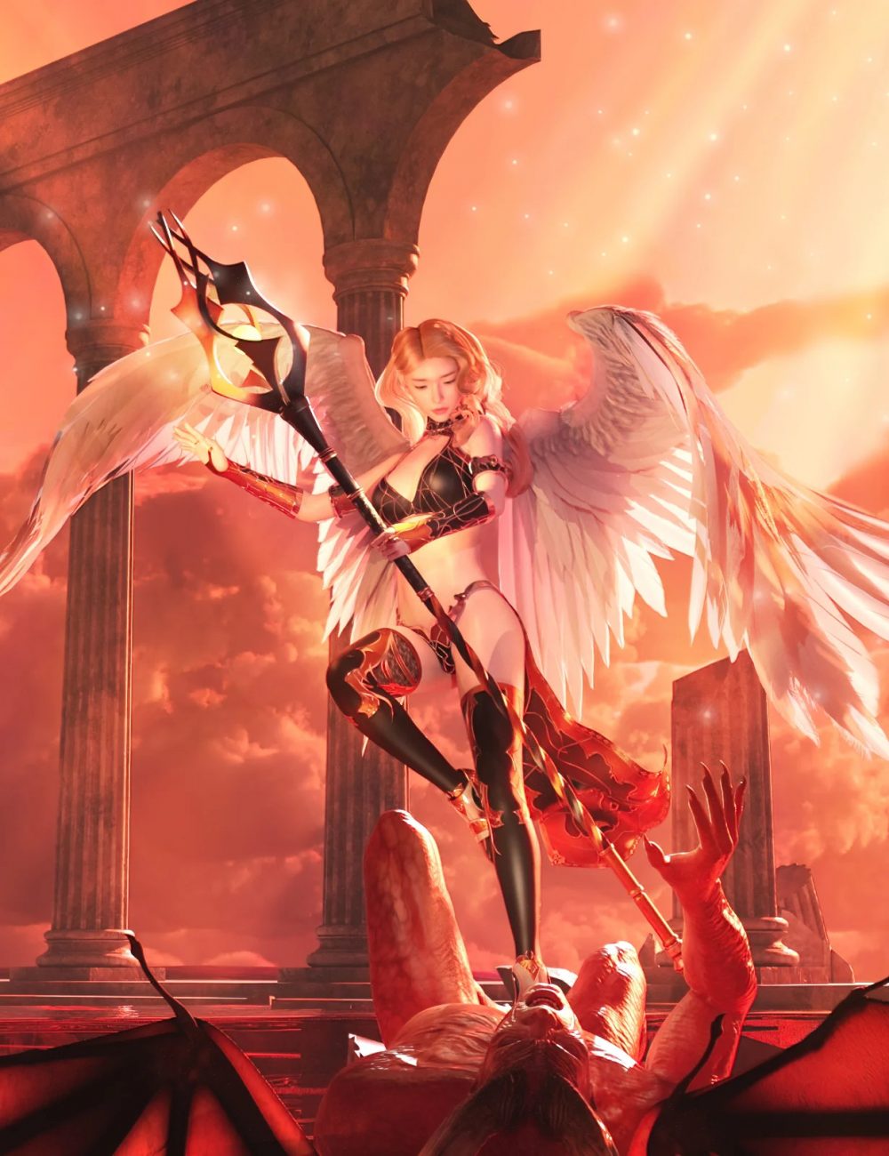 dForce ZK Elpis Mage Armor for Genesis 8 and 8.1 Females Bundle