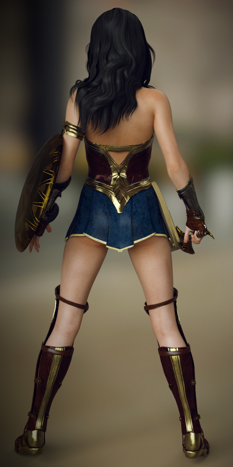 GG Wonder Woman Outfit for G8F