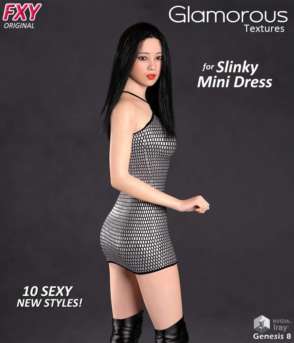 Glamorous Textures For Slinky Mini Dress - G8F