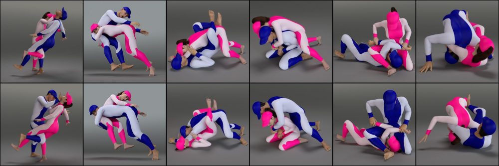 Grappling Poses Volume 4 for Genesis 8 and 8.1
