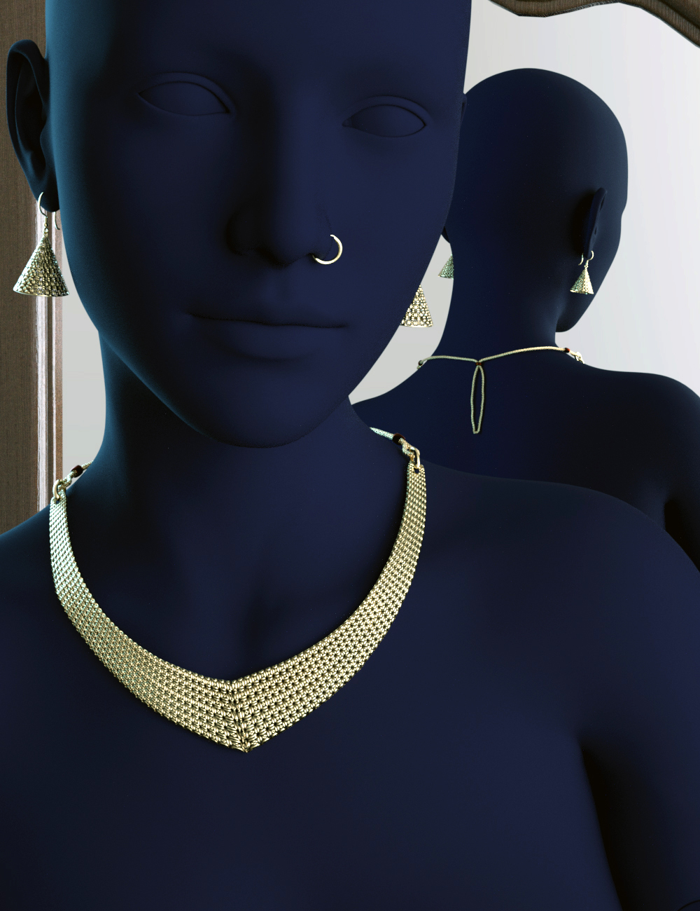 Indian Necklace and Earrings for Genesis 8 and 8.1 Females