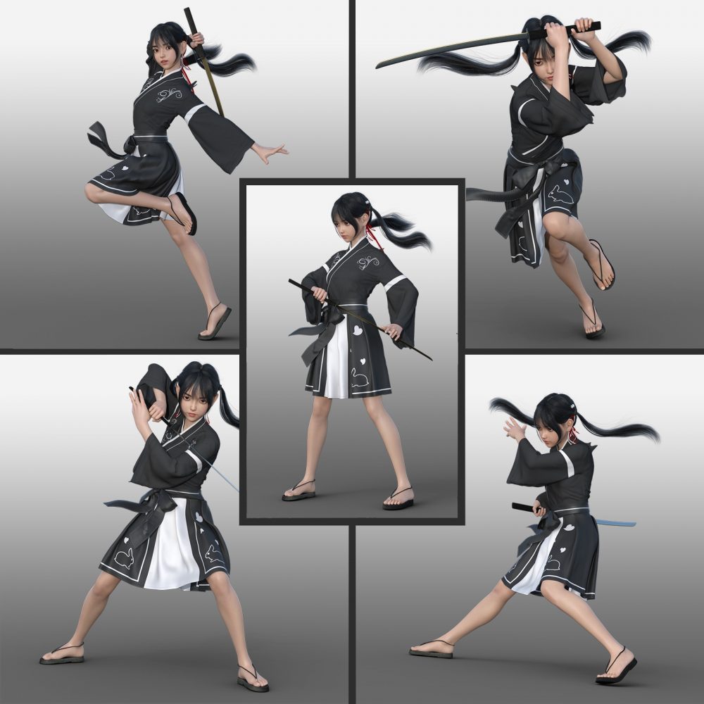 Katana Poses for G8F