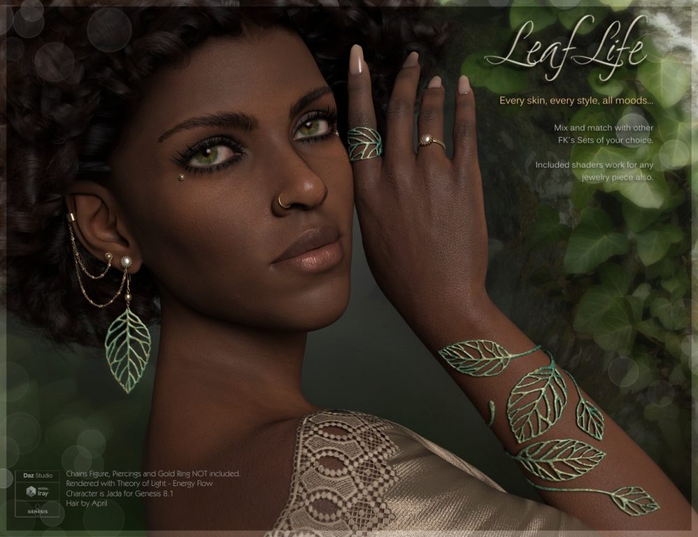 Leaf Life Jewelry for Genesis 8 and 8.1 Females