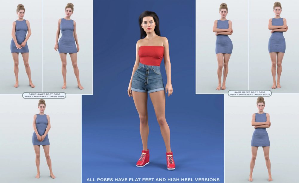 Z Everyday Standing Pose Mega Set for Genesis 8 and 8.1 Female