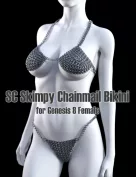 SC Skimpy Chainmail Bikini for Genesis 8 Female