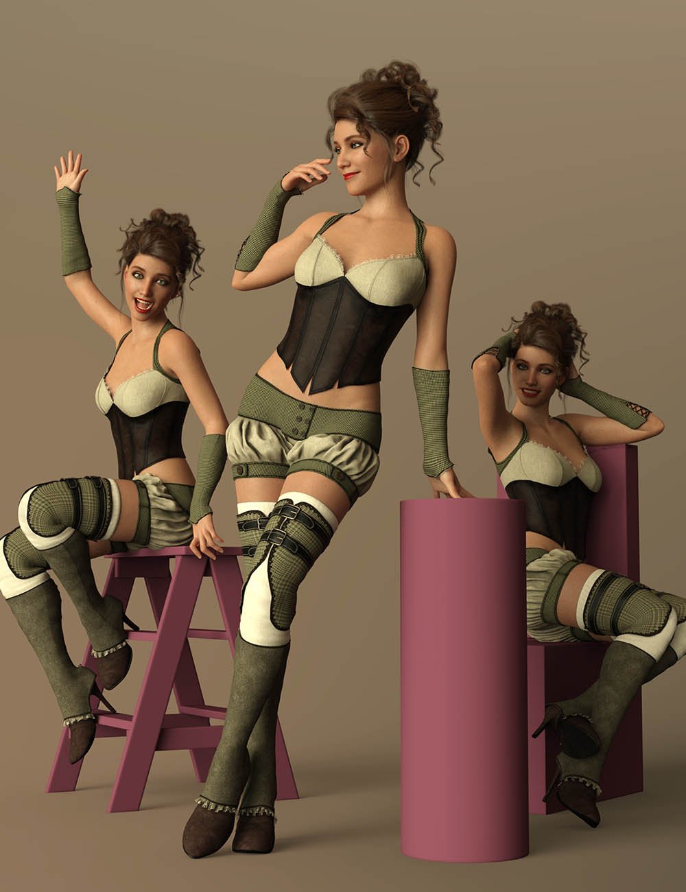 CDI Saloon Poses for Genesis 8.1 Female