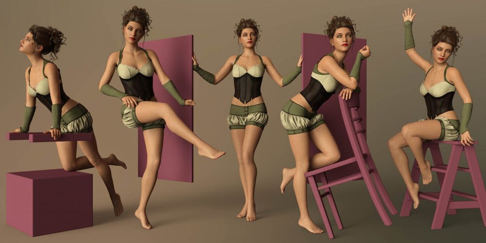 CDI Saloon Poses for Genesis 8.1 Female