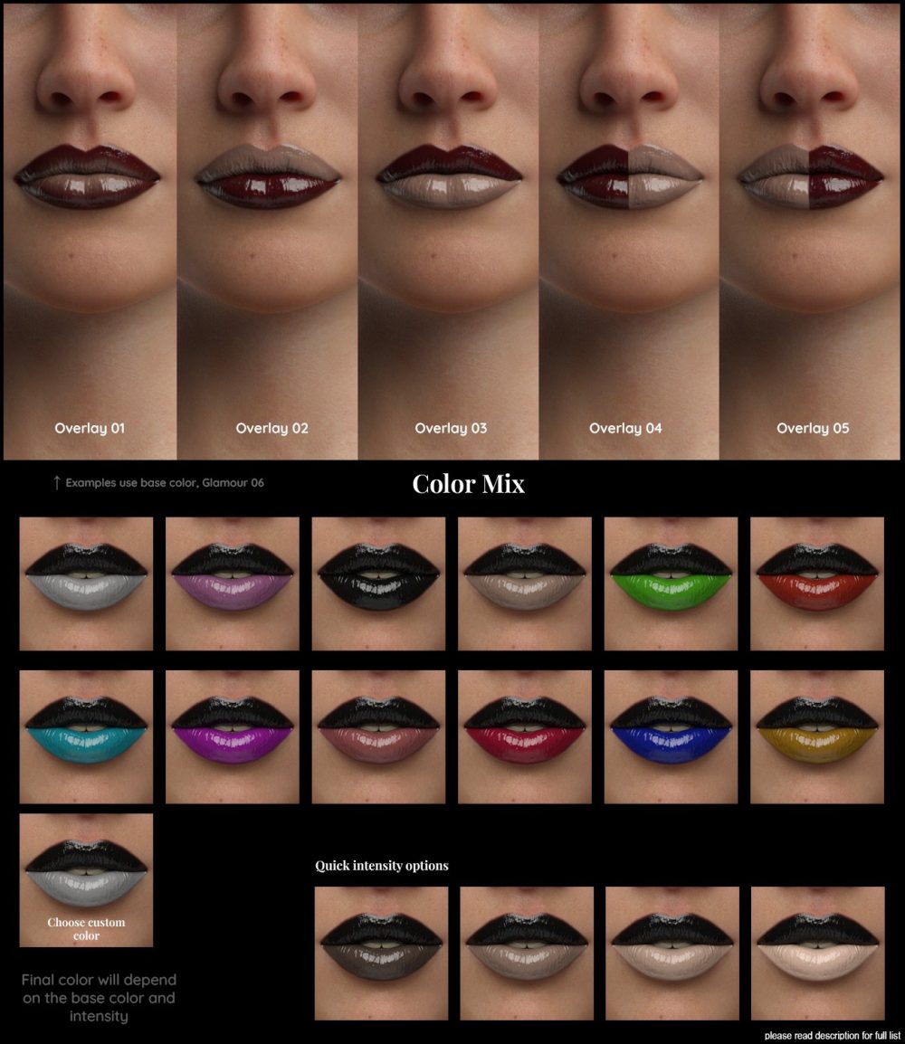 CGI Kiss Me Lip Gloss for Genesis 8 and Genesis 8.1 Females