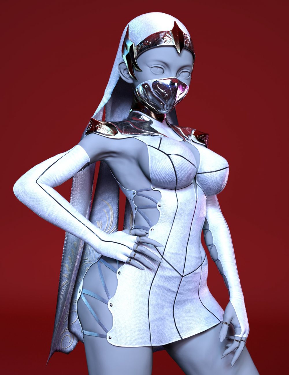 dForce Assassin Sister Outfit for Genesis 8 and 8.1 Females