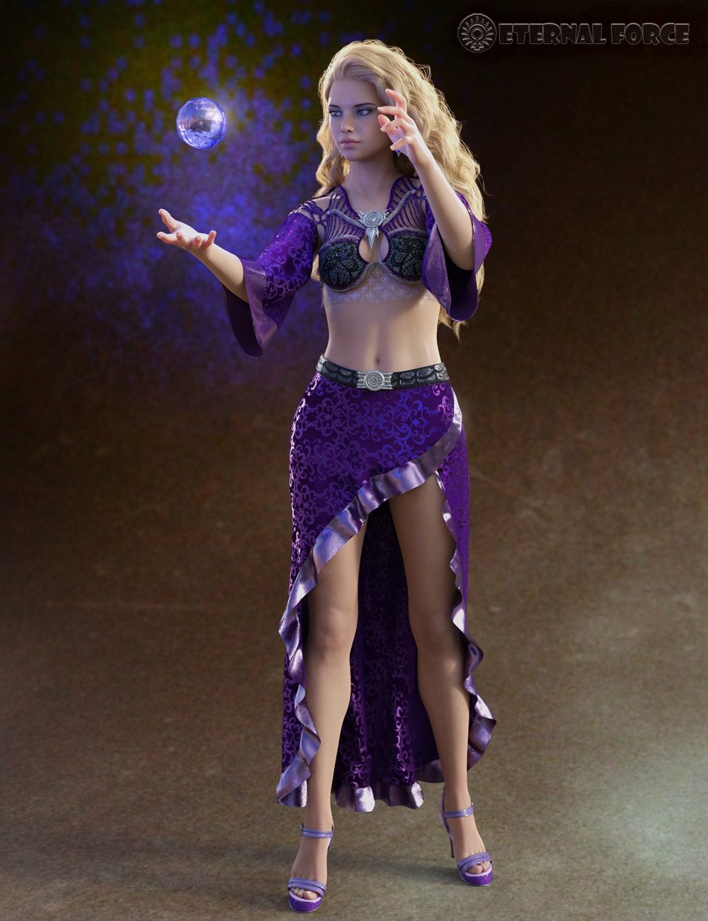 dForce EF Seductive Sorceress Outfit for Genesis 8 and 8.1 Females