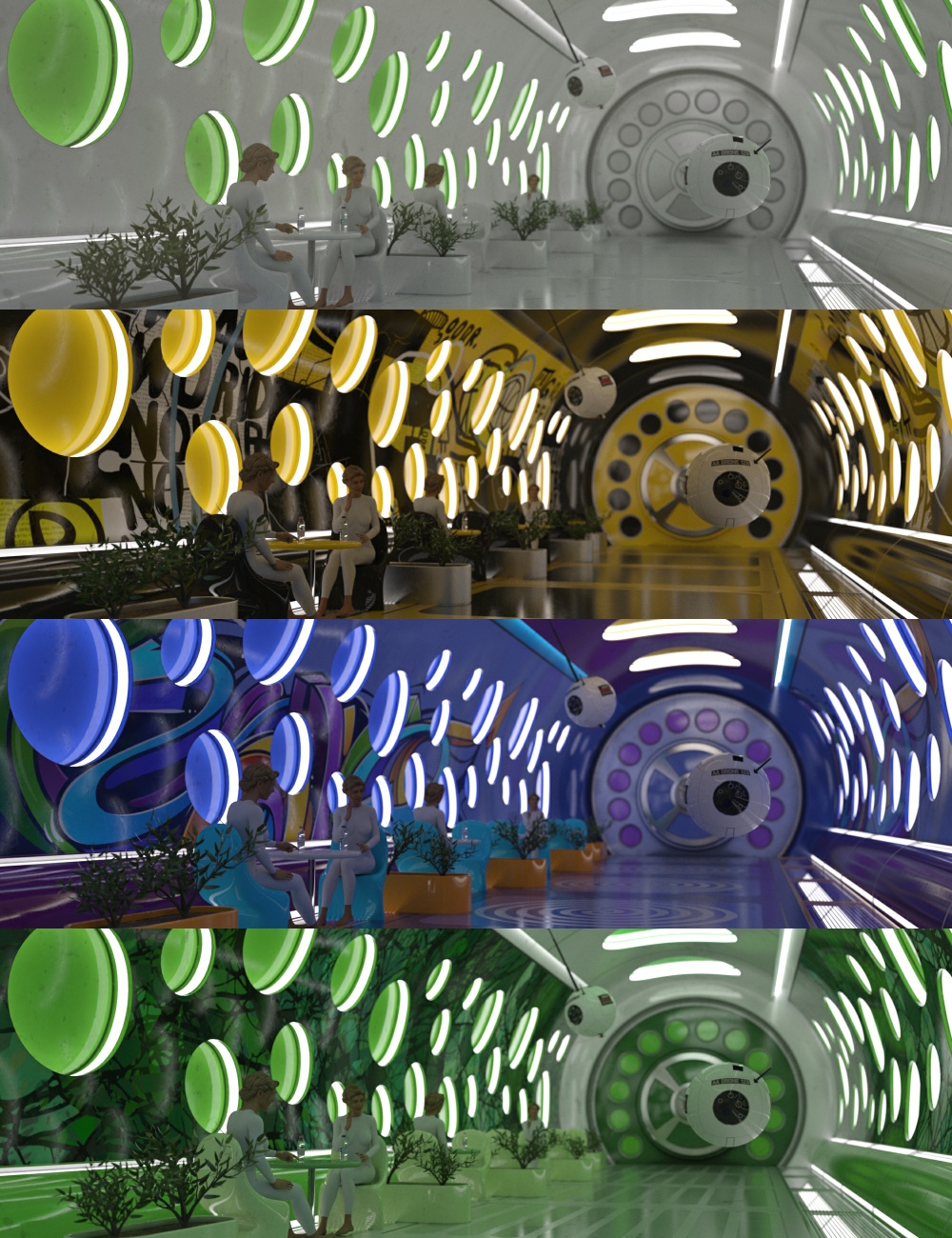 SC21 Station Corridor/Restaurant Scene Texture Add-On