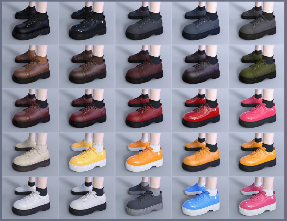 SU Round Toe Shoes for Genesis 8 and 8.1 Females