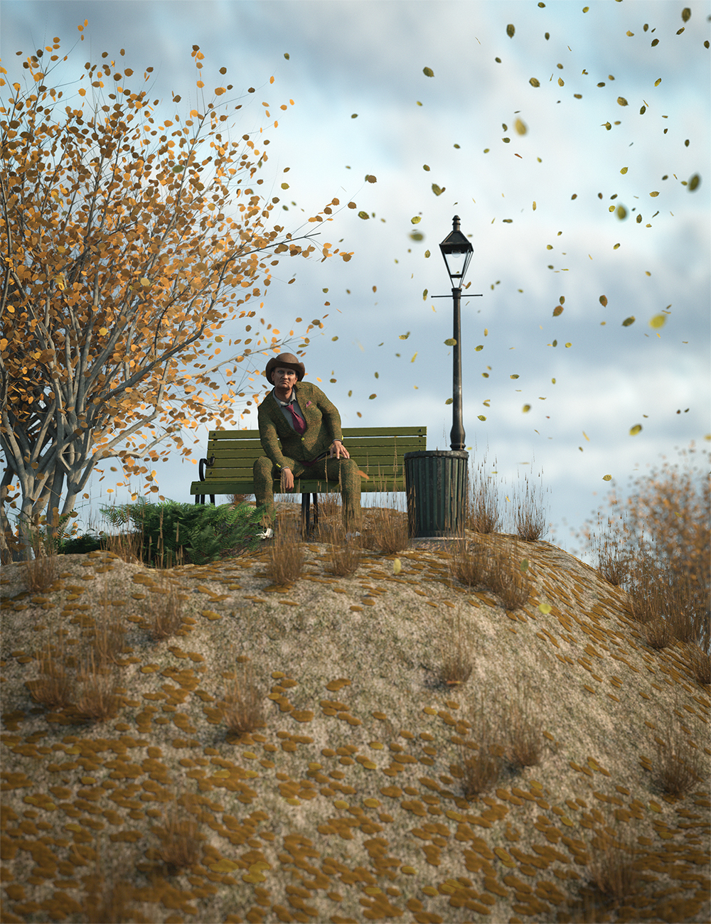 Blowing in the Wind - Petals and Leaves