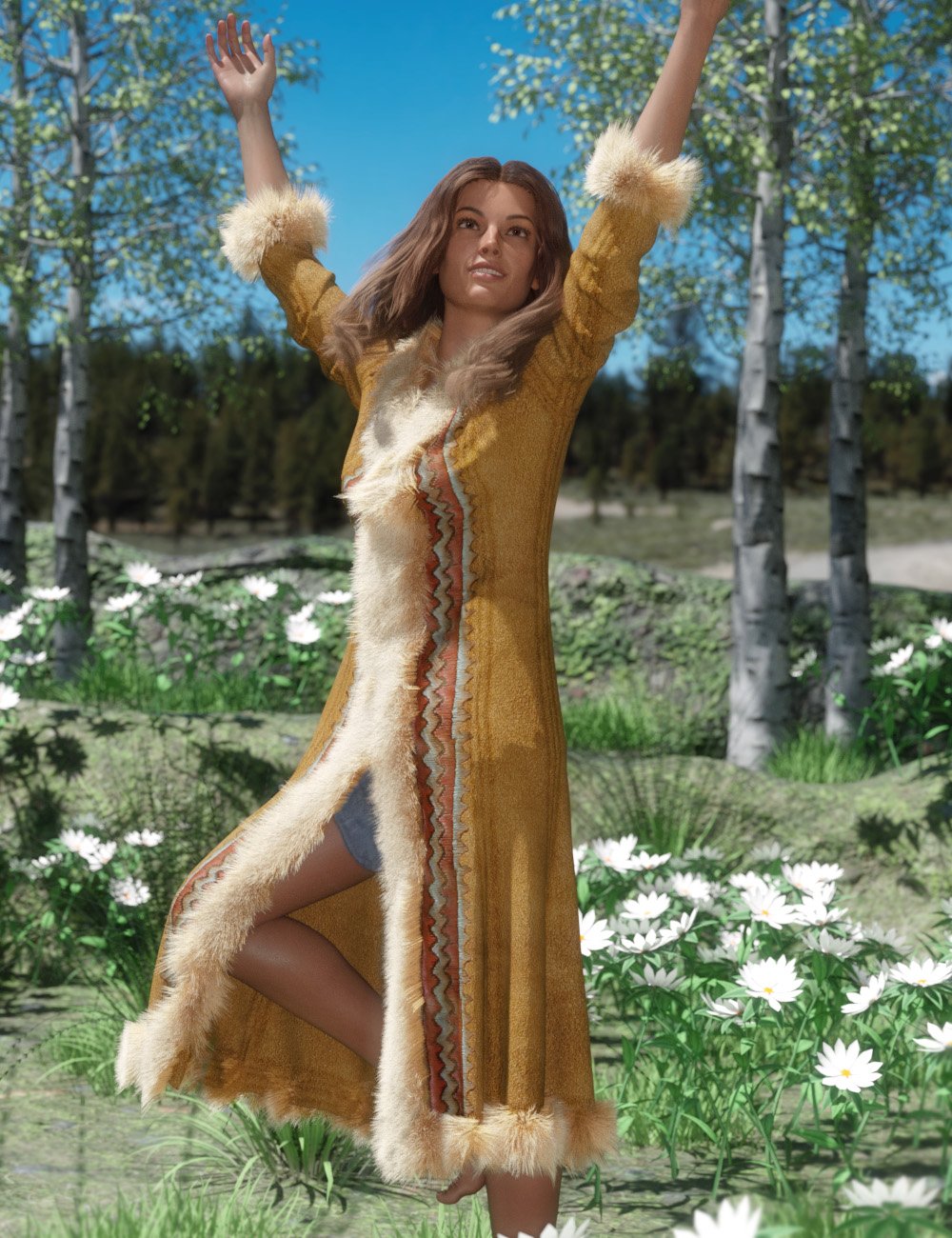 dForce Chelsea Coat for Genesis 8 and 8.1 Females