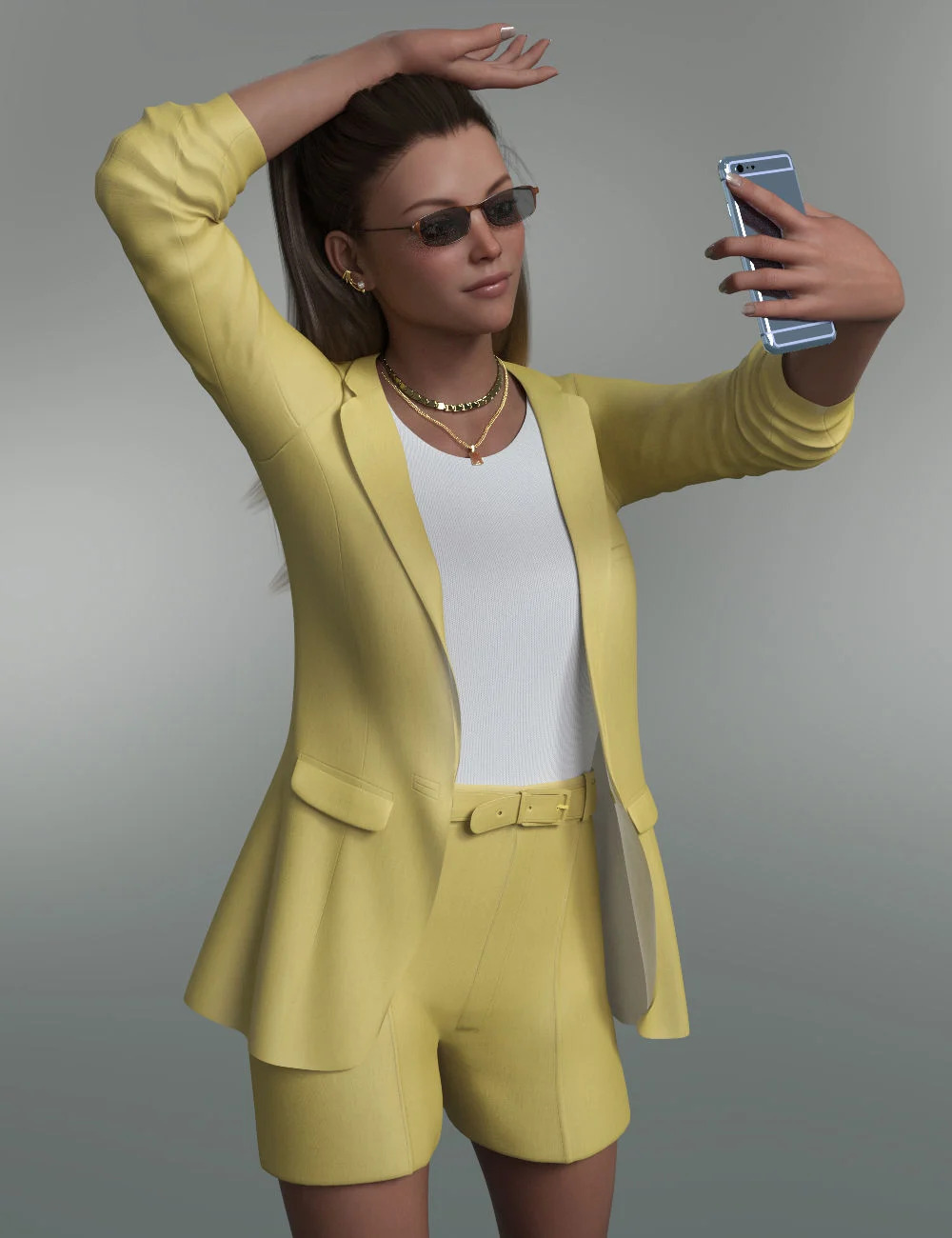 dForce Spring Blazer Outfit for Genesis 8 and 8.1 Females