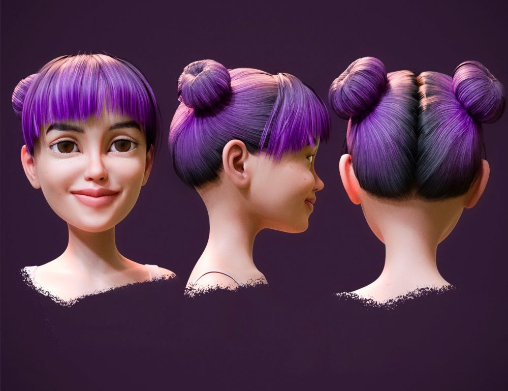M3D Kira Hair for Genesis 8 and 8.1 Females
