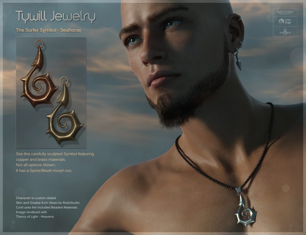 Tywill Jewelry for Genesis 8 and 8.1 Males