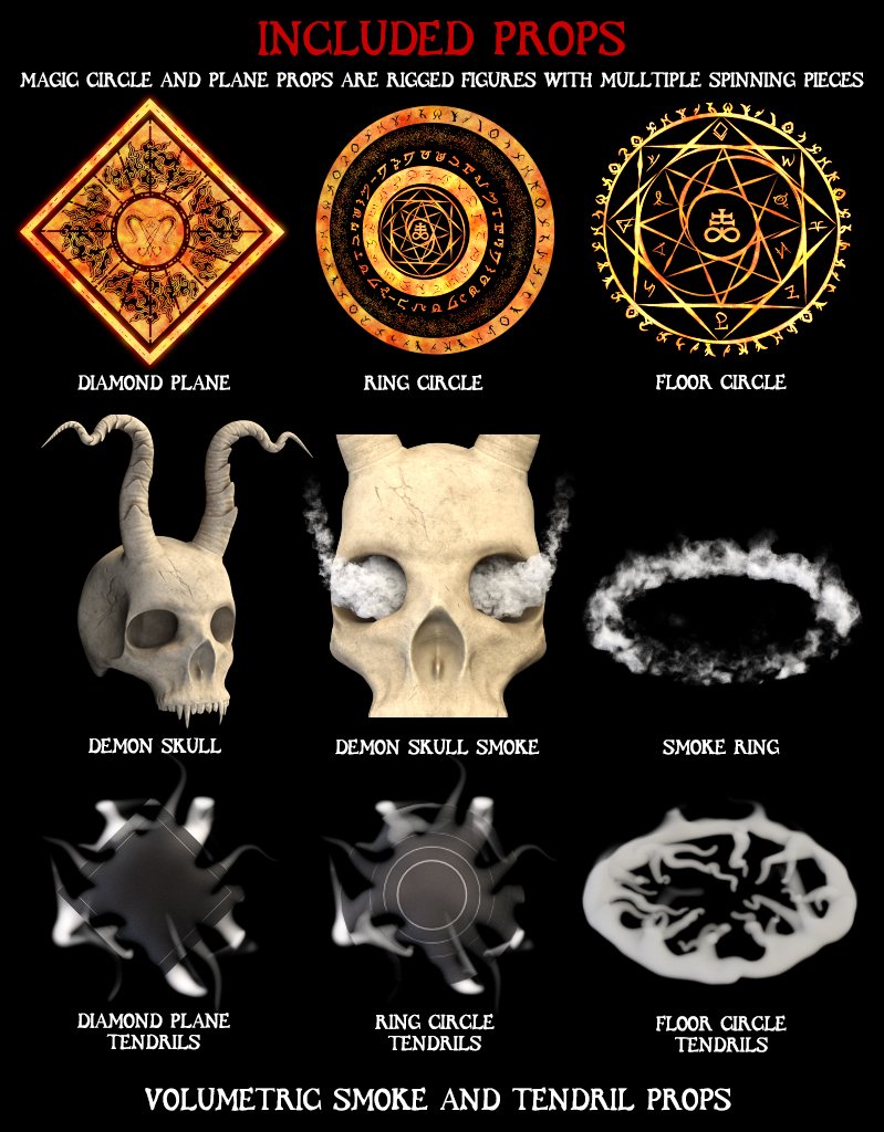 Surge: Necromancer Props and Poses for Genesis 8 and 8.1