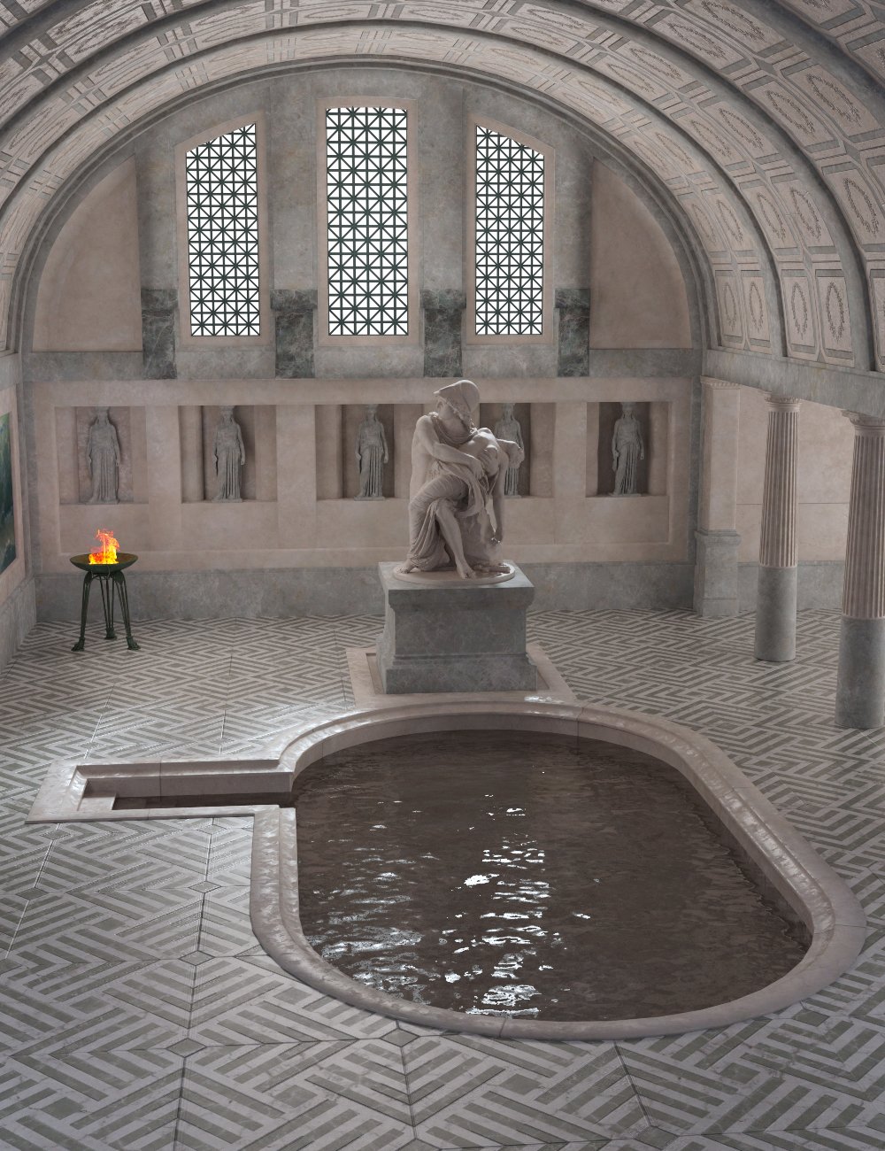 The Domus of Victory Bath and Triclinium