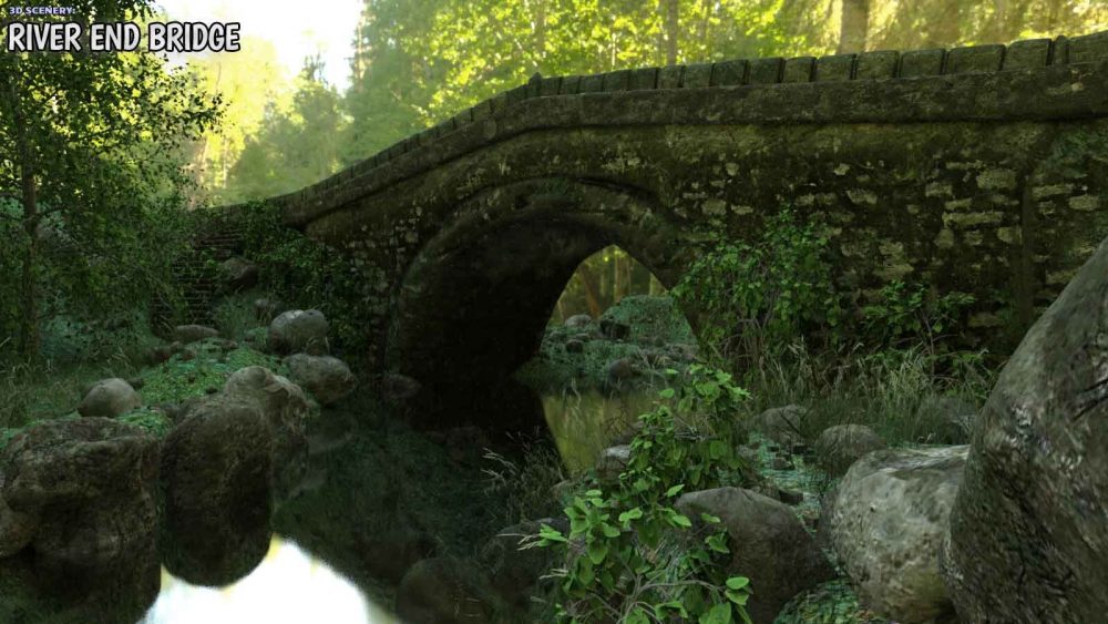 3d Scenery: River End Bridge