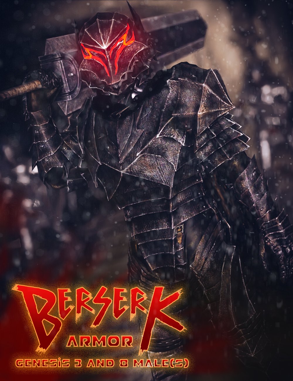 Berserk Armor For Genesis 3 and 8 Male