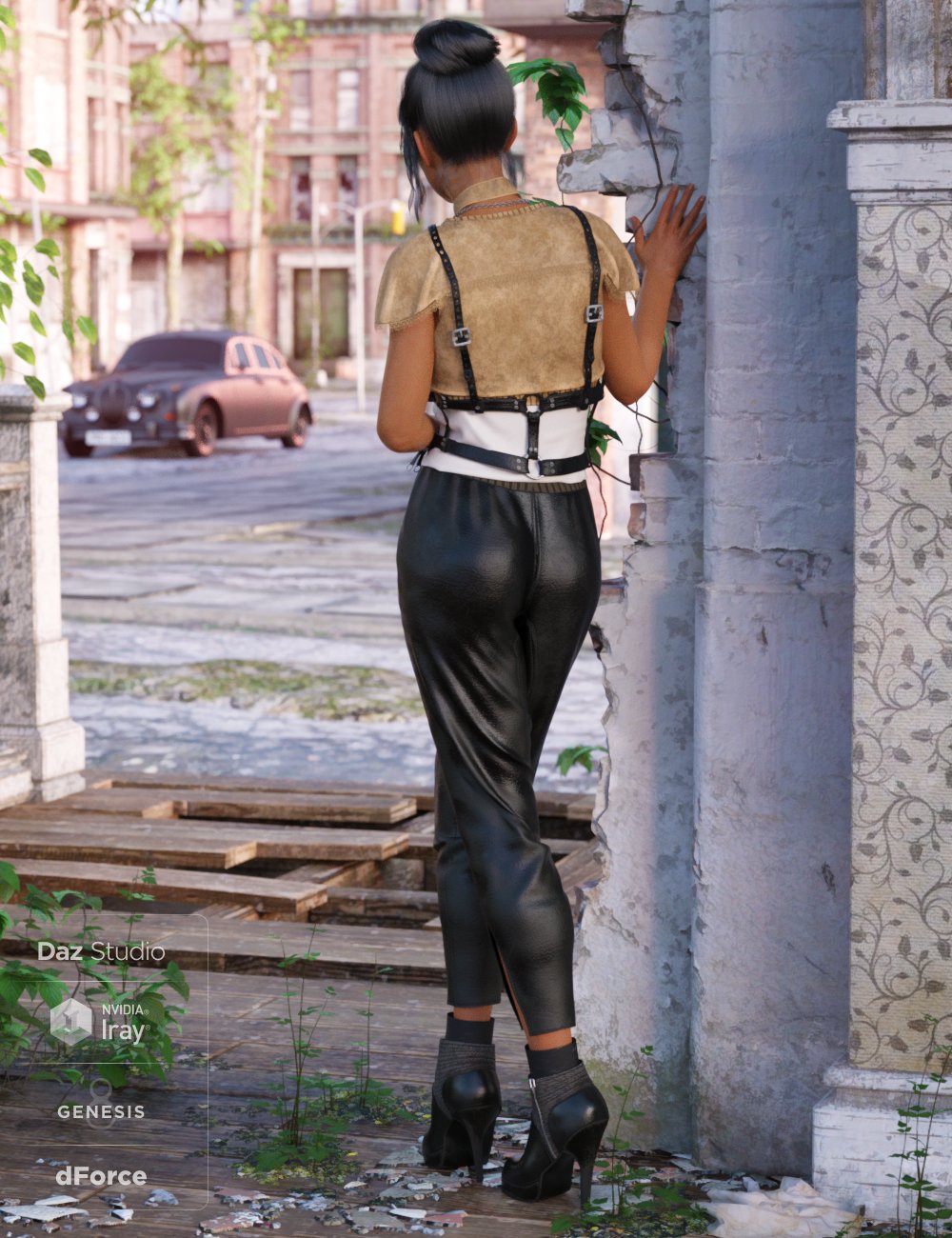 dForce Shadow Agent Outfit for Genesis 8 Female(s)