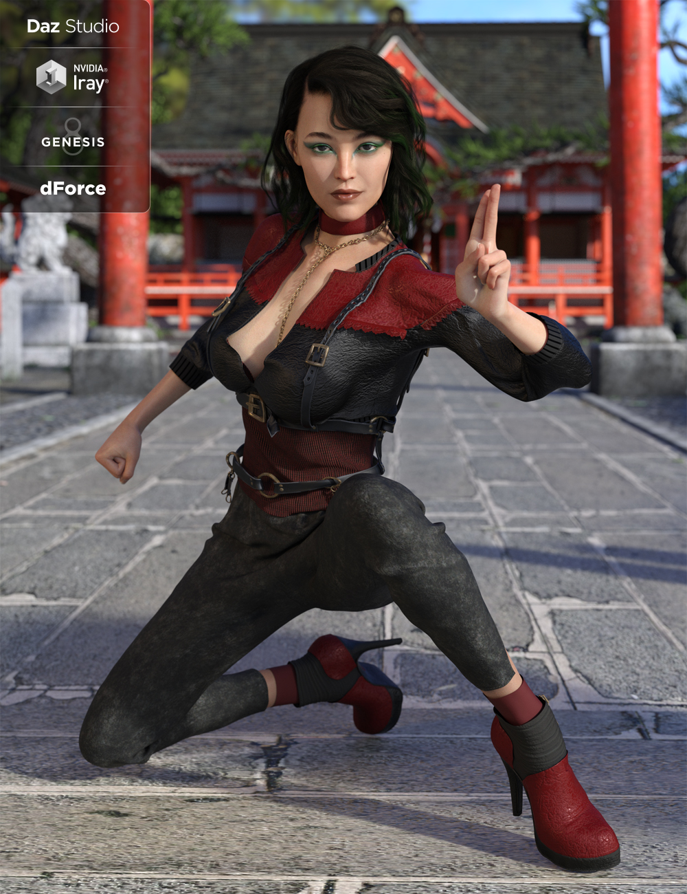 dForce Shadow Agent Outfit Textures