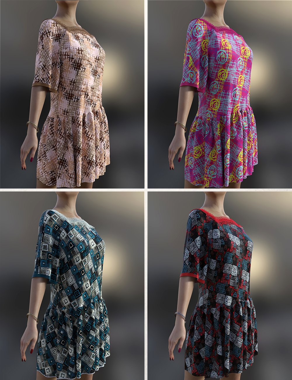 dForce Biba Outfit for Genesis 8 and 8.1 Females
