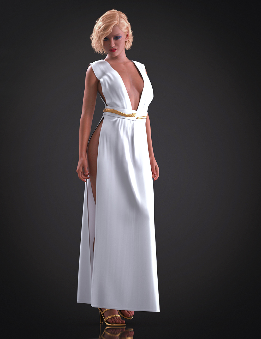 Elegant Cocktail Outfit dForce Dress for Genesis 8 and 8.1 Female