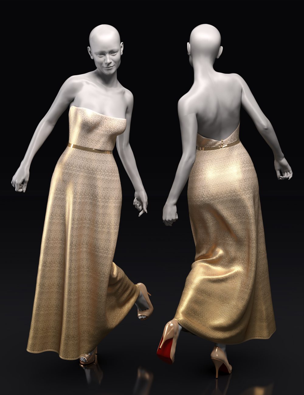 dForce Gala Dress for Genesis 8 Female(s)