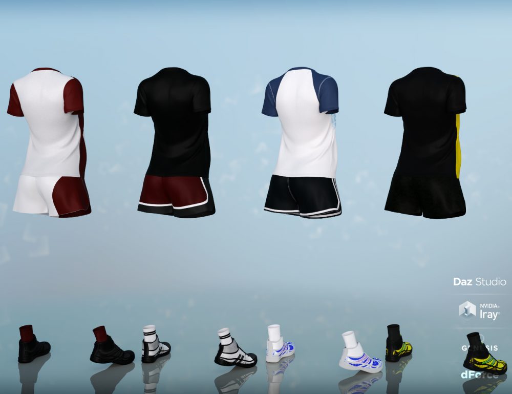 dForce Gym Class Outfit for Genesis 8 Females