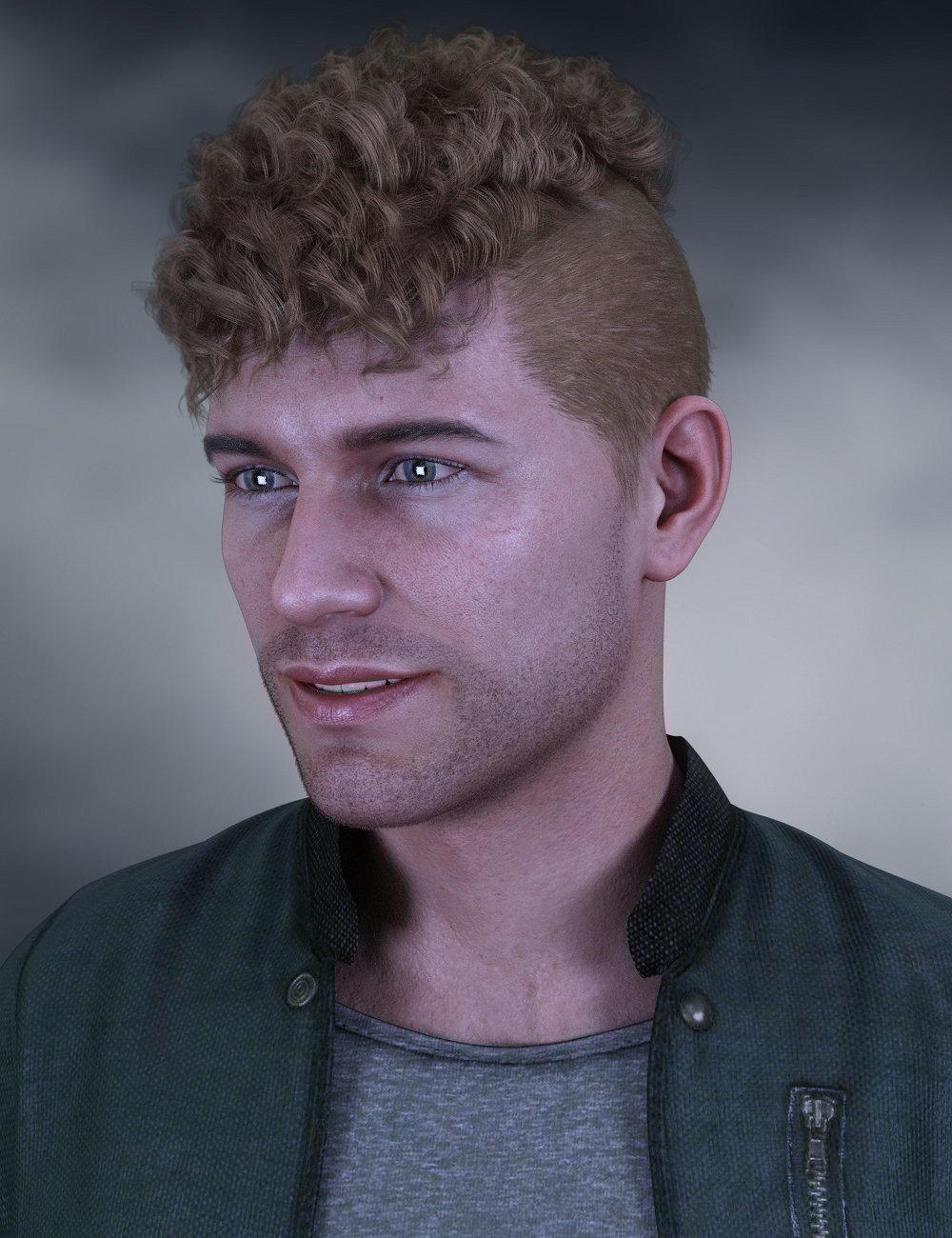 dForce Kevin Hair for Genesis 8 and 8.1 Males