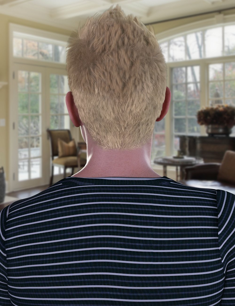 dForce Quentin Hair for Genesis 8 and 8.1 Males