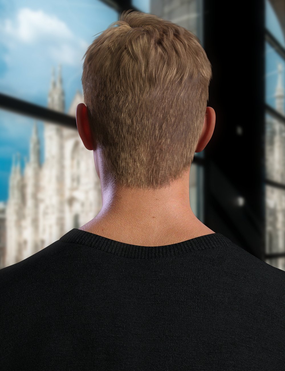 dForce Richie Hair for Genesis 8 Males