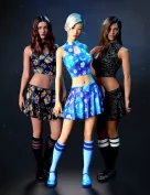 dForce Sugar Rush Outfit - Goth Candy Textures