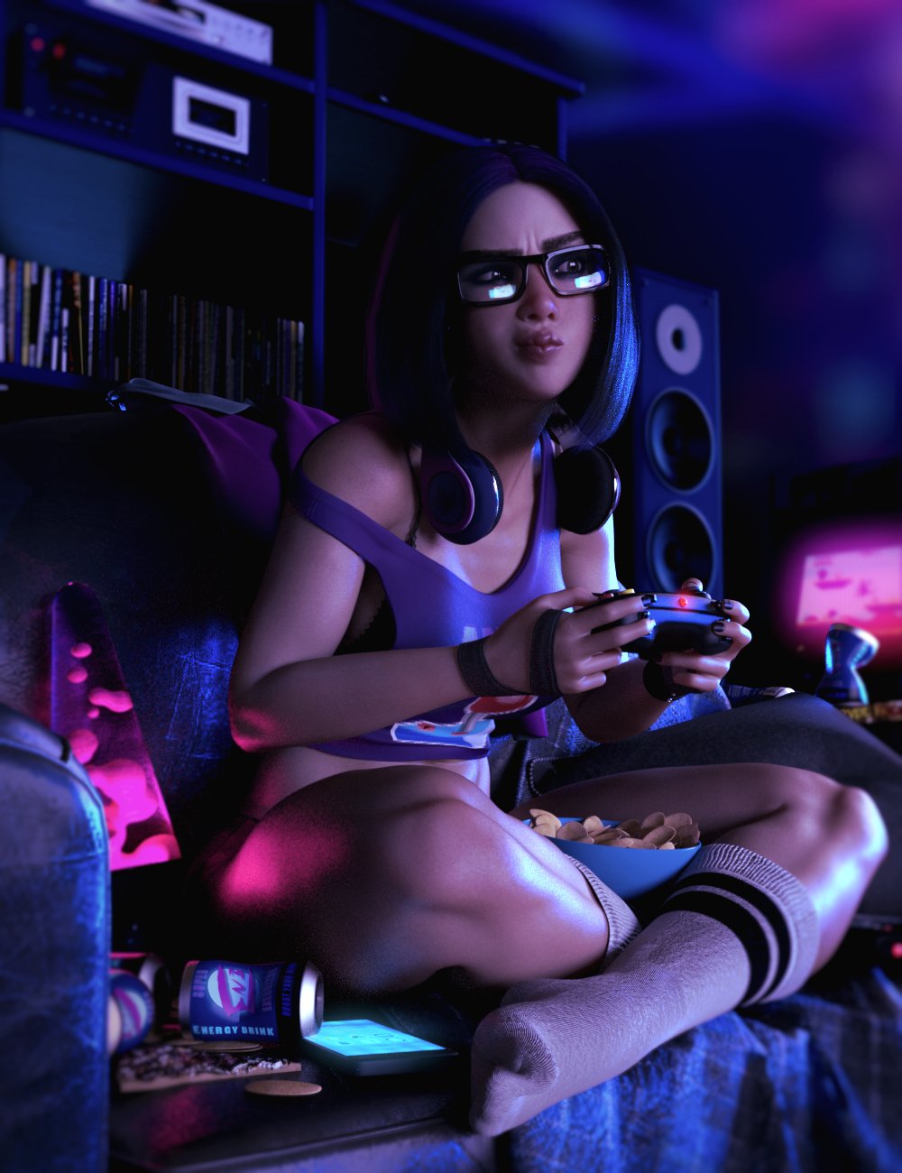 Gladys the Gamer for Genesis 8.1 Female