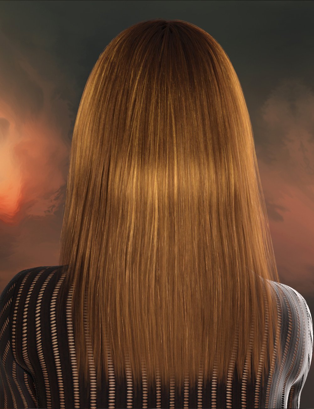 Hoku Hair for Genesis 8 and 8.1
