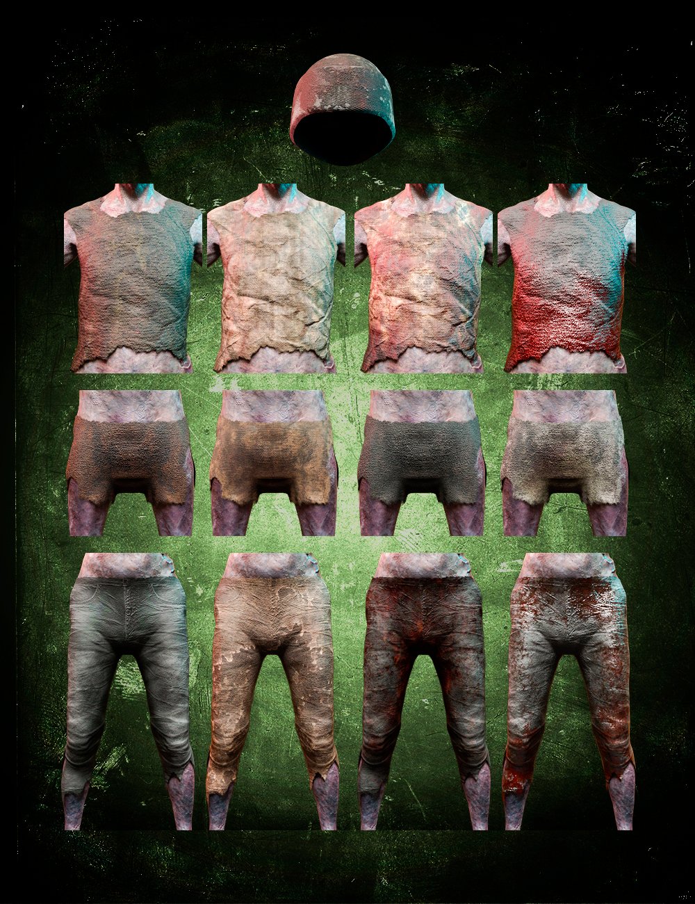 M3DZ Zombie Outfit for Genesis 8 and 8.1 Males