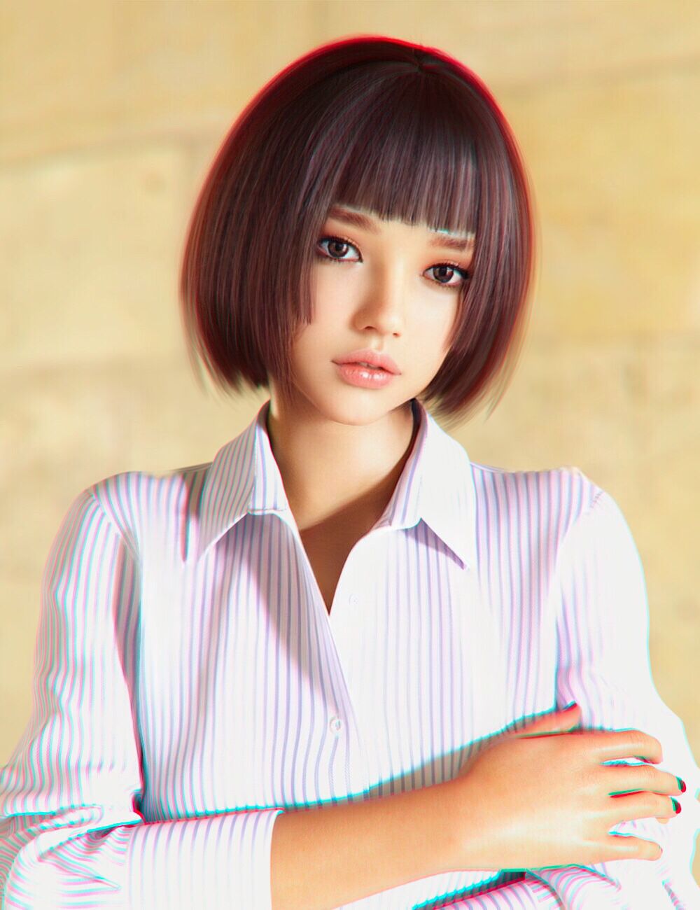 Minto Hime Bob Hair for Genesis 8 and 8.1 Females